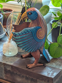 Alebrije Eagle Figurine | Hand-Carved & Hand Painted Mexican Folk Art from Oaxaca