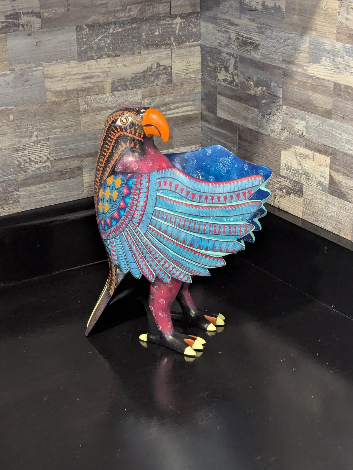 Alebrije Eagle Figurine | Hand-Carved & Hand Painted Mexican Folk Art from Oaxaca