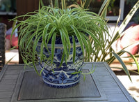 Handmade Talavera Ceramic Planter Blue White | Mexican Pottery Flower Pot | Hand Painted Gift Decor