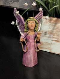 Angel Conductor Handmade Collectible Figurine is Heavenly Choir Member #11