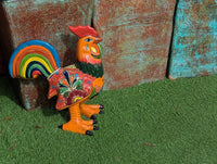 Talavera Rooster Home Decor | Handmade Ceramic Pottery, Indoor or Outdoor Figurine