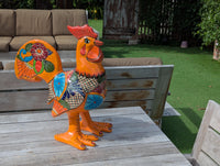 Talavera Rooster Home Decor | Ceramic Pottery, Indoor or Outdoor Figurine