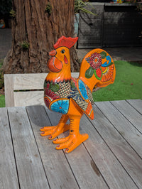 Talavera Rooster Home Decor | Ceramic Pottery, Indoor or Outdoor Figurine