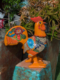 Talavera Rooster Home Decor | Ceramic Pottery, Indoor or Outdoor Figurine