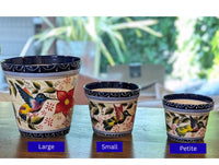Hummingbird Planter Bundles | Hand-painted Mexican Ceramic Flower Pots