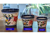 Hummingbird Planter Bundles | Hand-painted Mexican Ceramic Flower Pots