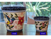 Hummingbird Planter Bundles | Hand-painted Mexican Ceramic Flower Pots