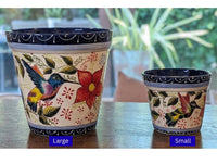 Hummingbird Planter Bundles | Hand-painted Mexican Ceramic Flower Pots
