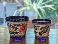 Hummingbird Planter Bundles | Hand-painted Mexican Ceramic Flower Pots