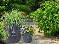 Sad Face Planter Bundle | Handmade Mexican Pottery | Artisan Flower Pot Home Decor