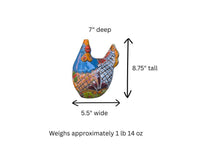 Handmade Ceramic Rooster Garden Sculpture | Talavera Animal Statue | Mexican Pottery Decor