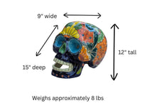 Halloween Skull Talavera Decor  | Hand painted Ceramic Mexican Pottery