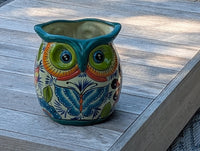 Talavera Owl Planter | Handmade Mexican Ceramic Flower Pot | Housewarming Gift