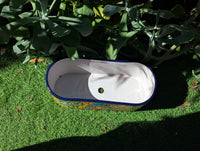 Hand Painted Talavera Oval Pot | Mexican Pottery Ceramic Planter | Succulent Window Box