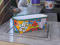 Talavera Oval Pot | Hand Painted Succulent Window Box | Mexican Pottery Ceramic Planter