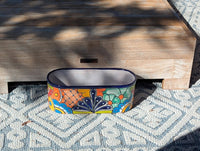 Talavera Oval Succulent Planter | Mexican Ceramic Pot | Hand Painted Window Box