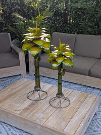 Pygmy Palm Trees | Metal Yard Art & Garden Decor Centerpieces