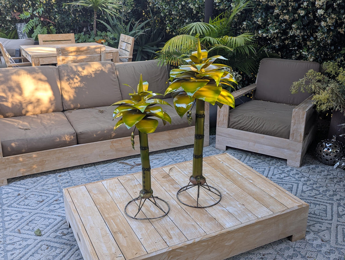Pygmy Palm Trees | Metal Yard Art & Garden Decor Centerpieces