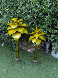 Pygmy Palm Trees | Metal Yard Art & Garden Decor Centerpieces