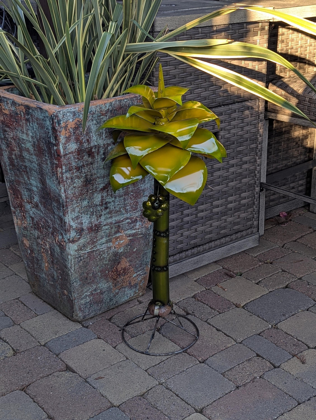 Pygmy Palm Trees | Metal Yard Art & Garden Decor Centerpieces