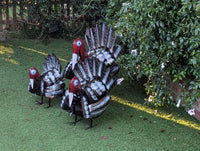 Thanksgiving Turkey Decorations | Outdoor Garden Art  |  Metal Decor in 3 Sizes