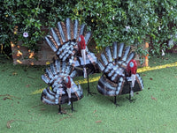 Thanksgiving Turkey Decorations | Outdoor Garden Art  |  Metal Decor in 3 Sizes