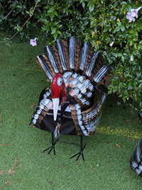 Thanksgiving Turkey Decorations | Outdoor Garden Art  |  Metal Decor in 3 Sizes
