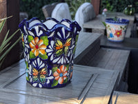Tulip Talavera Flower Pot  | Handmade Ceramic Planter |  Mexican Pottery Gift