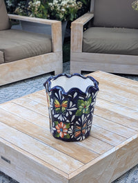 Tulip Talavera Flower Pot  | Handmade Ceramic Planter |  Mexican Pottery Gift