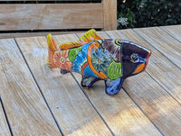 Ceramic Koi Fish Garden Sculpture | Handmade Talavera Animal  | Mexican Pottery Gift