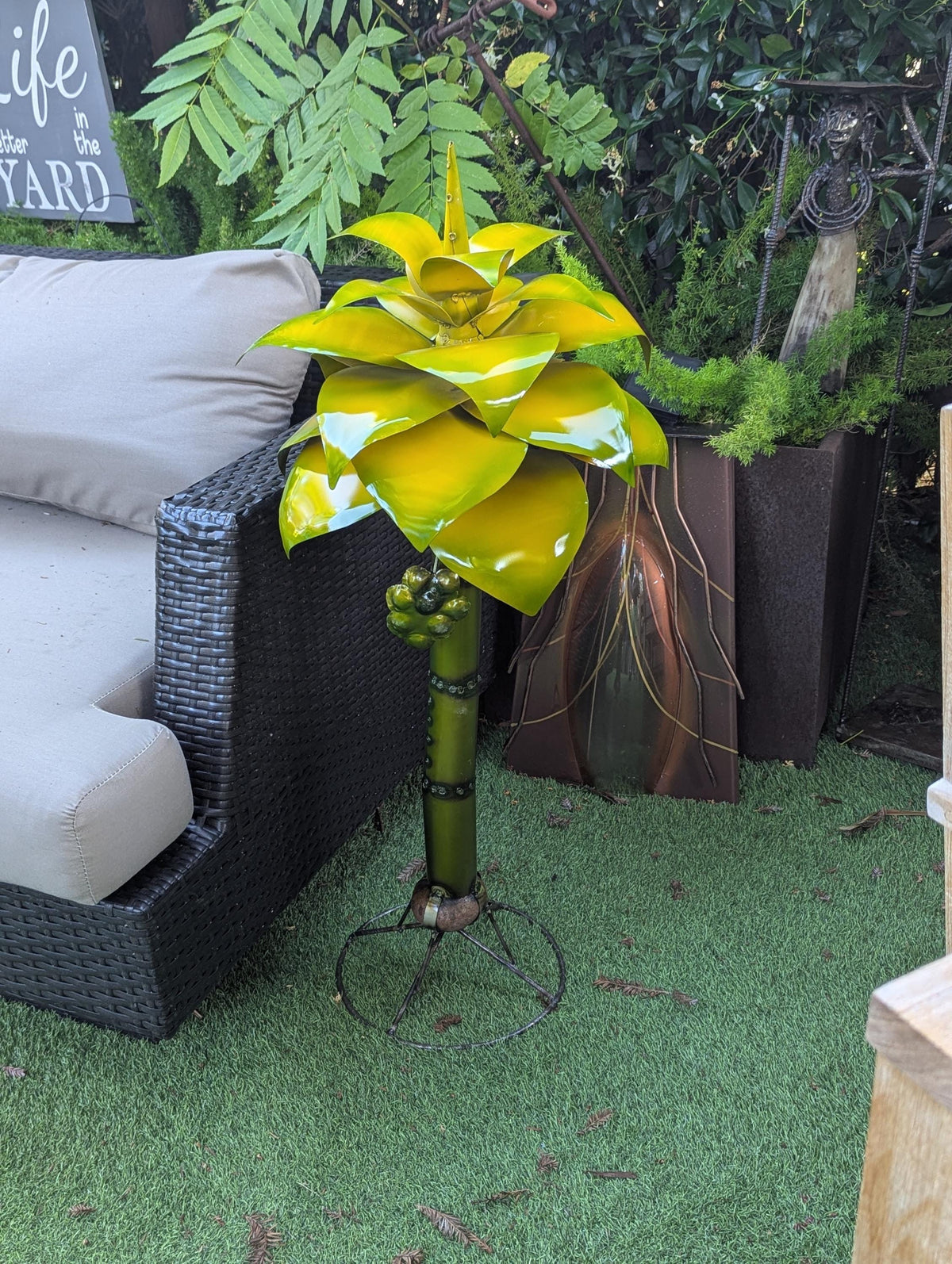 Pygmy Palm Trees | Metal Yard Art & Garden Decor Centerpieces