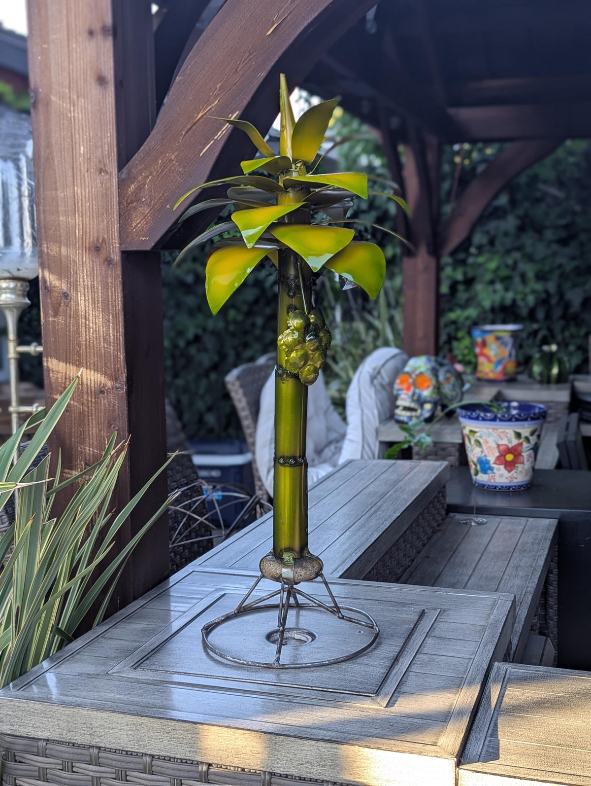 Pygmy Palm Trees | Metal Yard Art & Garden Decor Centerpieces