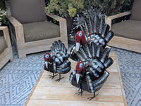Thanksgiving Turkey Decorations | Outdoor Garden Art  |  Metal Decor in 3 Sizes