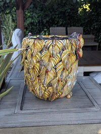 Ceramic Owl Planter | Hand Painted Animal Flower Pot  | Boho Garden Decor