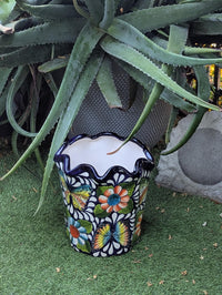 Butterfly Talavera Flower Pot  | Handmade Ceramic Planter |  Mexican Pottery Gift