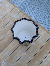 Butterfly Talavera Flower Pot  | Handmade Ceramic Planter |  Mexican Pottery Gift