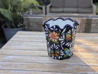Tulip Talavera Flower Pot  | Handmade Ceramic Planter |  Mexican Pottery Gift