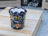 Tulip Talavera Flower Pot  | Handmade Ceramic Planter |  Mexican Pottery Gift