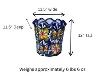 Tulip Talavera Flower Pot  | Handmade Ceramic Planter |  Mexican Pottery Gift