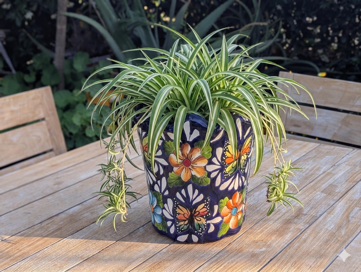 Tulip Talavera Flower Pot  | Handmade Ceramic Planter |  Mexican Pottery Gift