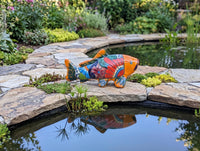 Talavera Koi Fish Statue | Handmade Ceramic Garden Sculpture  | Mexican Pottery Gift