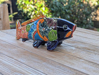 Ceramic Koi Fish Garden Sculpture | Handmade Talavera Animal  | Mexican Pottery Gift
