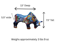 Talavera Bull Planter | Handmade Mexican Pottery Flower Pot | Garden Decoration