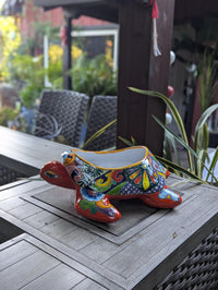 Talavera Turtle Planter | Handmade Mexican Pottery  | Ceramic Flower Pot Garden Gift