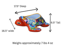 Talavera Turtle Planter | Handmade Mexican Pottery  | Ceramic Flower Pot Garden Gift