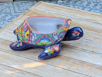 Talavera Turtle Planter | Handmade Mexican Pottery Flower Pot | Garden Decoration