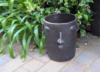 Whistler Planter Bundles  | Black Flower Pot  | Handmade Mexican Clay Pottery | Lawn Ornament