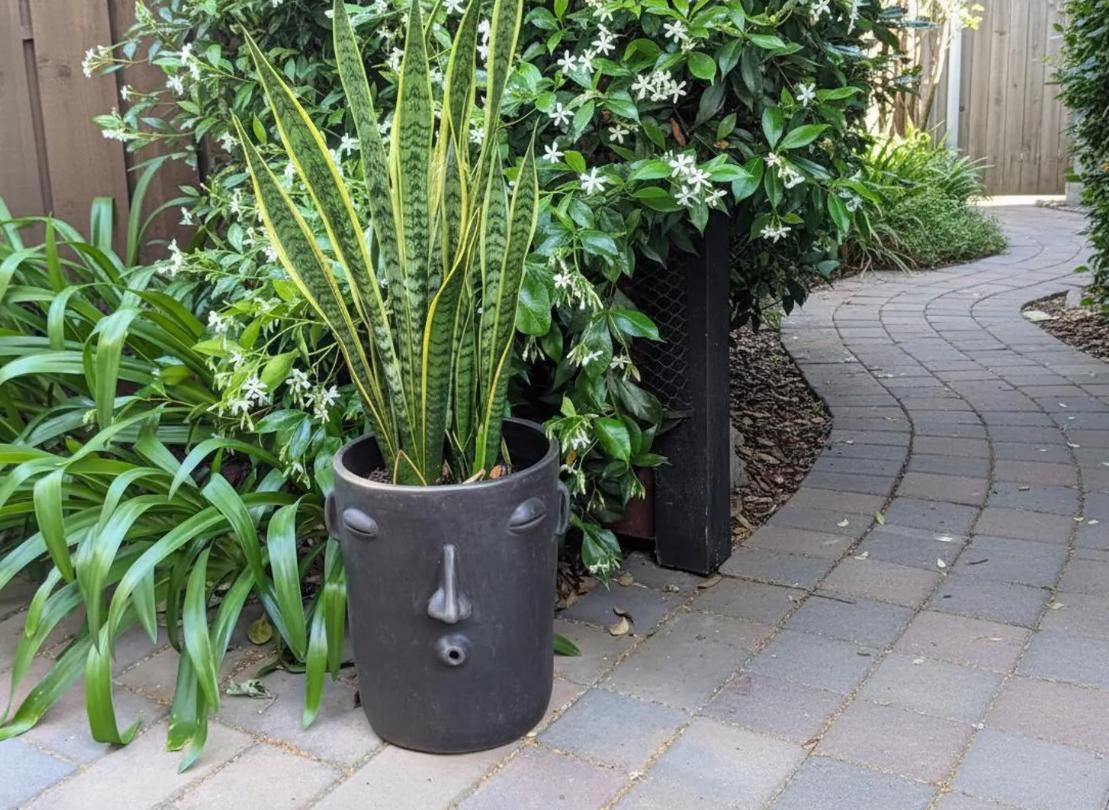 Whistler Planter Bundles  | Black Flower Pot  | Handmade Mexican Clay Pottery | Lawn Ornament