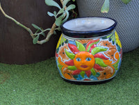 Talavera Sun Planter | Mexican Flower Pot | Handmade Ceramic Decor | Outdoor Yard Art