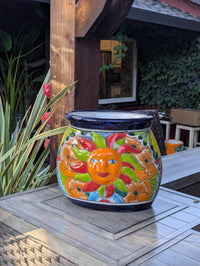 Talavera Sun Planter | Mexican Flower Pot | Handmade Ceramic Decor | Outdoor Yard Art